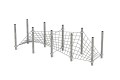 Commercial Playground Equipment KBT Armed Rope Structure Climbing Net SIDEWALK