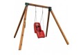 Single Swing Frame - Swing Set - Free Standing Swing Frame - Oblique  Swing Corner Bracket GREEN - RESIDENTIAL 